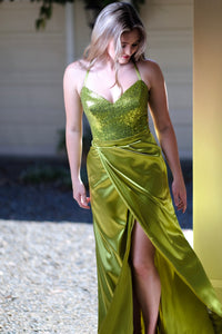 Jen Formal Dress Chartreuse -Bridesmaids & Formal - bridesmaids -chartreuse -formal- Melanie Jayne