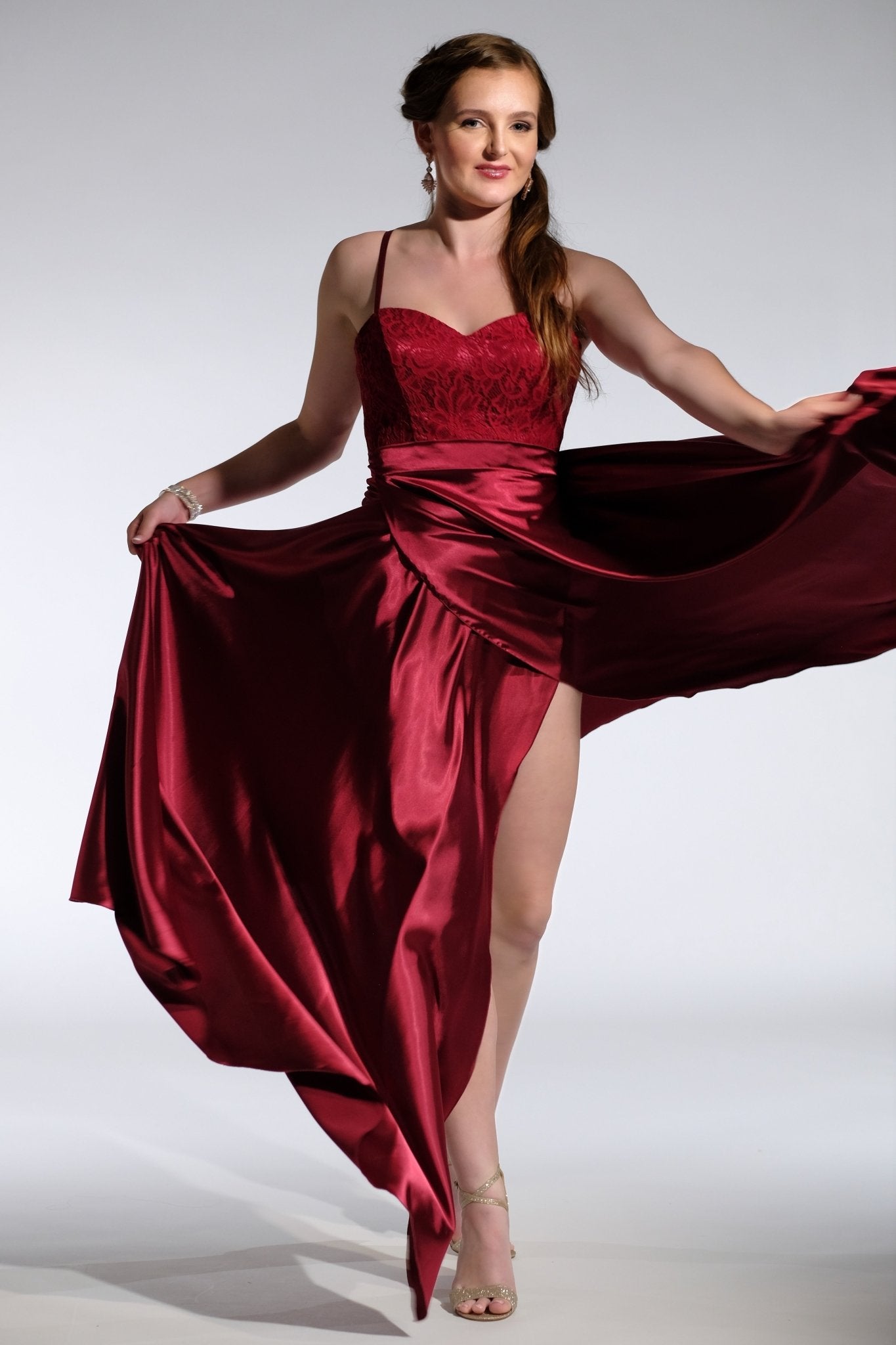 Kadie Cherry Bridesmaid Dress -Bridesmaids & Formal - bridesmaids -cherry red -formal- Melanie Jayne