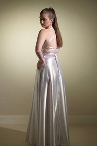 Kadie Satin White Formal Dress -Bridesmaids & Formal - bridesmaids -formal -formal dress- Melanie Jayne