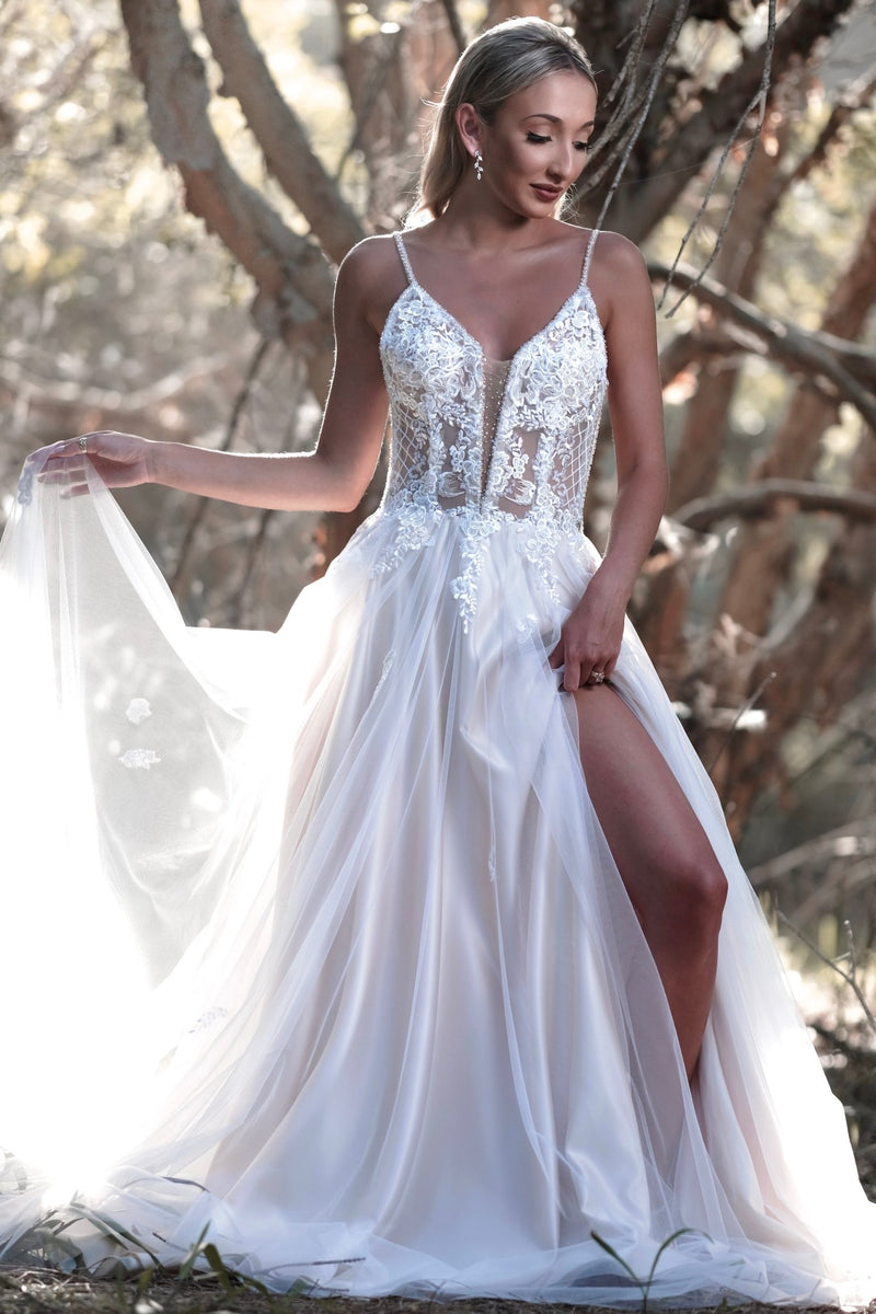 Lucy Wedding Gown -Classic Collection - Bridal -Classic -ivory- Melanie Jayne