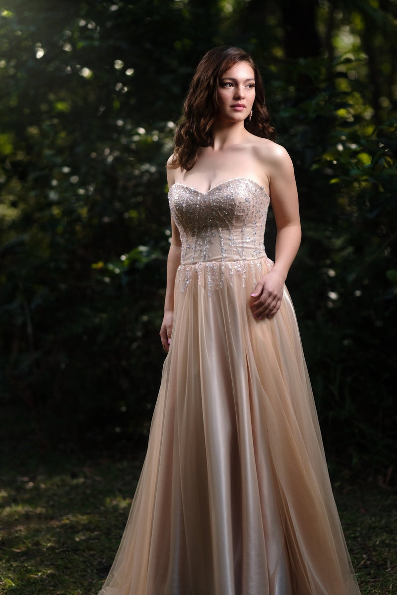 Olympia Sand -Formal Dresses - Champagne -formal -formal dress- Melanie Jayne