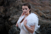 Ostrich Feather Bolero -Bridal Bolero - Accessories -Bolero -coverups- Melanie Jayne